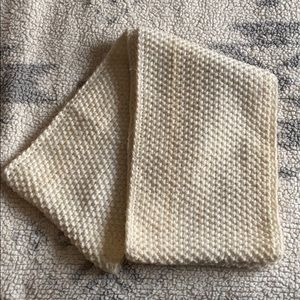 White Knit Wrap Scarf